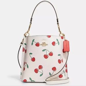 Mollie Bucket 22 With Heart Cherry Print